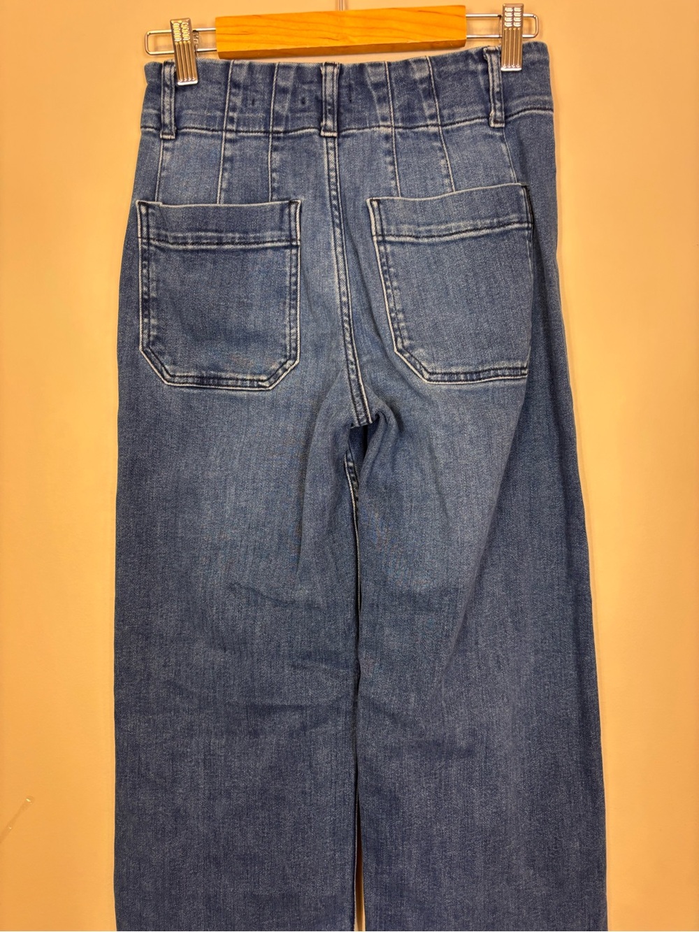 Anthropologie Pilcro Blue Wide-Leg High-Rise Jeans 25 Petite - Picture 5 of 9
